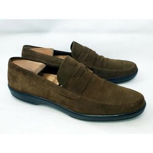 SALVATORE FERRAGAMO Men’s Brown Suede Penny Loafer’s 11 EE Italy 06 w/o Insoles